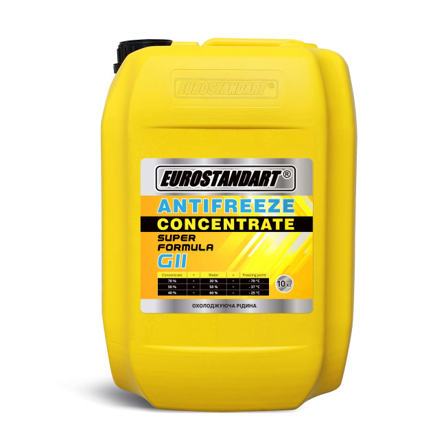 Охолоджувальна рідина EUROSTANDART ANTIFREEZE SUPER FORMULA G11 Yellow CONCENTRATE